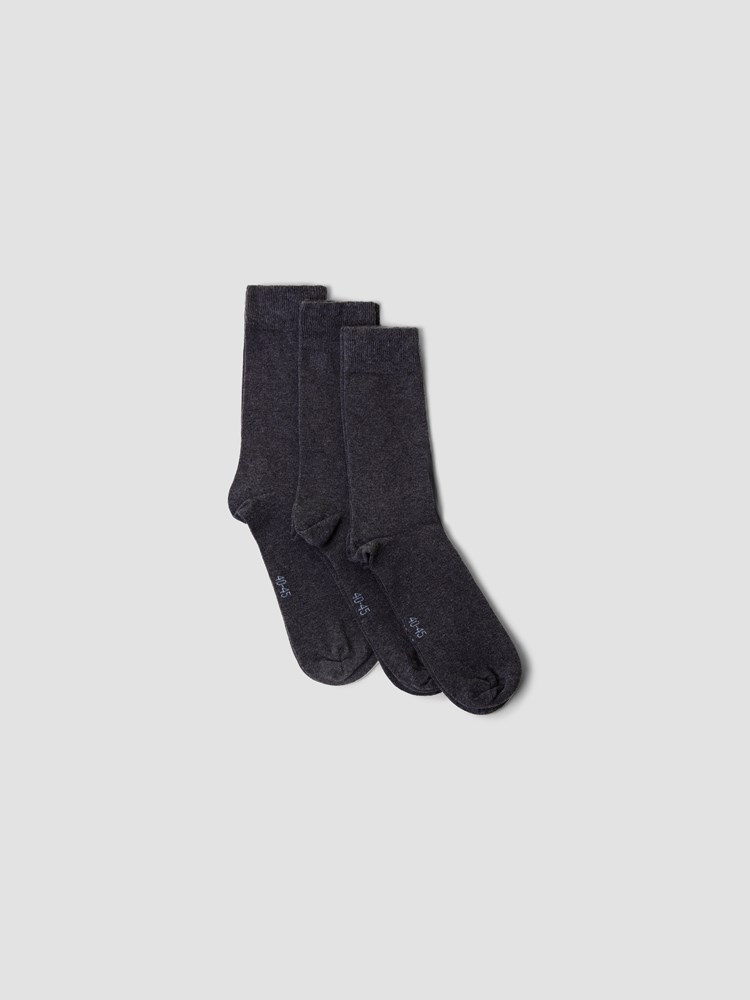 Grå 3-Pack sokk  A096015_709-REDFORD-NOS-Front_2438_Grå 3-Pack sokk  709_Grå 3-Pack sokk  709 A096015.jpg_