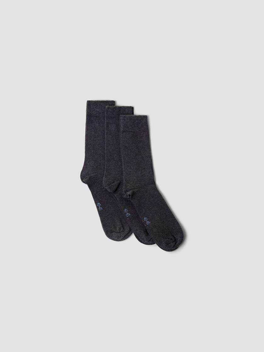 Grå 3-Pack sokk  709