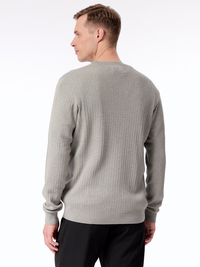 7512022 S95 Cable strikkegenser S95 Dried Sage 8.jpg_Back||Back