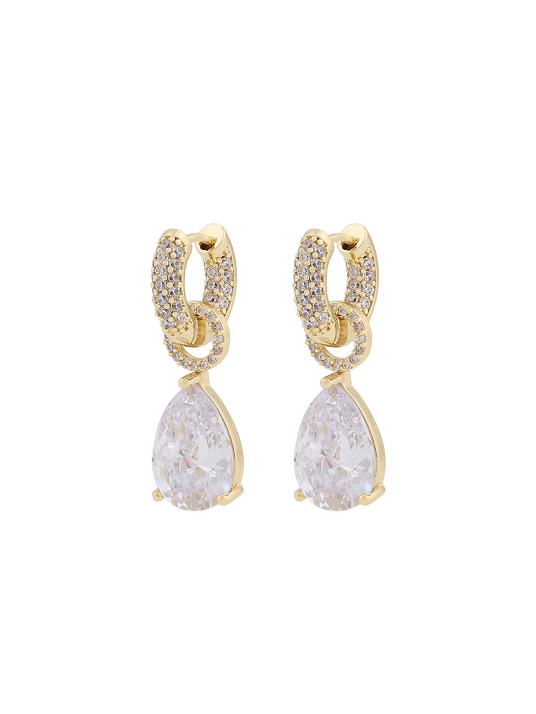 Naomi øredobb Naomi stone drop pendanr ear g clear_Q1G_Naomi øredobb Q1G.jpg_