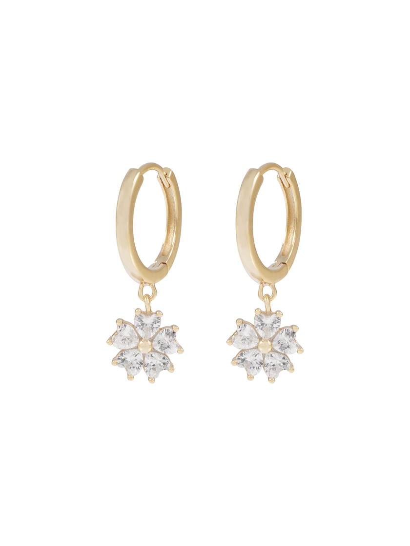 7253476 Q1G Nisi flower pendant ear g-clear_Ørering med blomst Q1G.jpg_